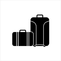 Suitcase Icon, Hard, Soft Case Luggage