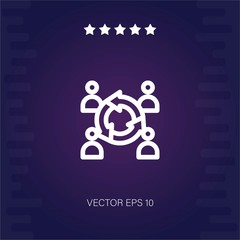 teamwork vector icon modern illustration