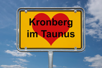 Ortstafel Kronberg im Taunus