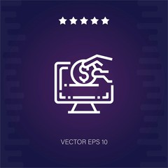 online payment vector icon modern illustration
