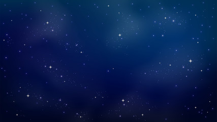 Fototapeta na wymiar Blue space background with stars. Vector illustration