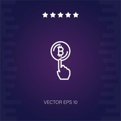 bitcoin vector icon modern illustration