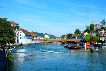 view of the old town of Lucerne