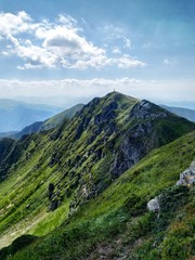 mountain landscape with blue sky