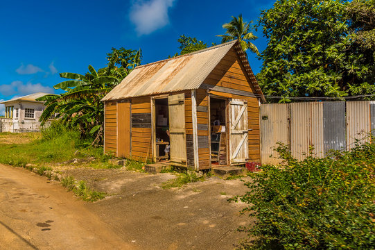 A view towards a rum shack in Barbados