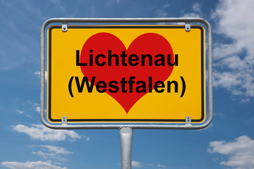 Ortstafel Lichtenau (Westfalen)
