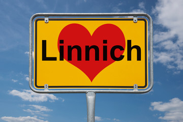 Ortstafel Linnich