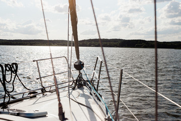 sailing on a yacht