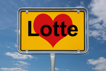 Ortstafel Lotte