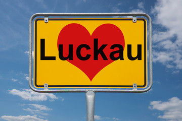 Ortstafel Luckau