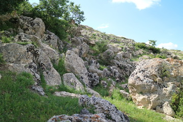 rocks in the mountains