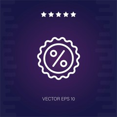 percentage vector icon modern illustration