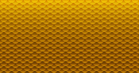 Gold squama. Seamless pattern with golden cells.