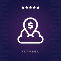 cloud vector icon modern illustration