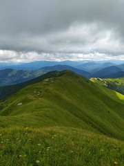 mountain landscape with blue sky