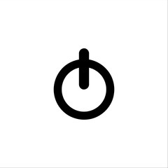Power icon on white background. on off button