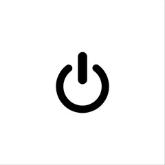 Power icon on white background. on off button