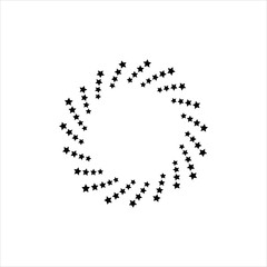 Black vector tiny squares in circle form. Geometric art