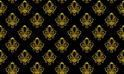 Stylish elegant mono line art pattern seamless