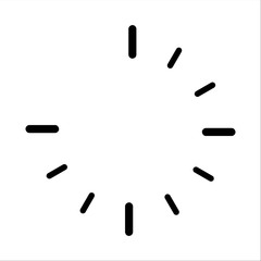 clock face blank on white background - Vector illustration