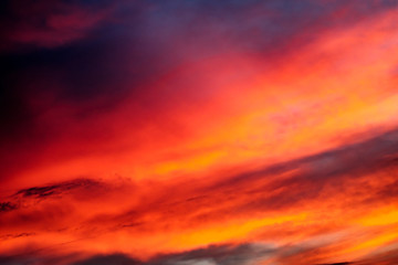Twilight sky and cloud at sunset