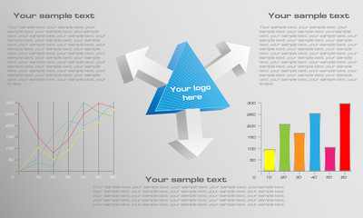 Brochure template of business diagram