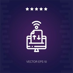 file transfer vector icon modern illustration