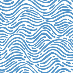 Seamless pattern with waves. Design for backdrops with sea, rivers or water texture. Repeating texture. Figure for textiles. Print for the cover of the book, postcards, t-shirts. Surface design.