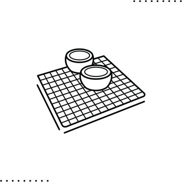 recommend clip art: board game go vector icon in outlines