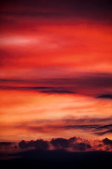Twilight sky and cloud at sunset