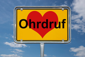 Ortstafel Ohrdruf