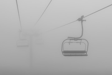A chairlift to Solisko in High Tatras (Vysoké Tatry), Slovakia
