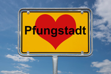 Ortstafel Pfungstadt
