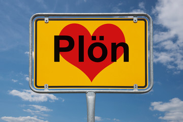 Ortstafel Plön