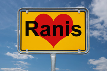 Ortstafel Ranis