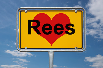 Ortstafel Rees