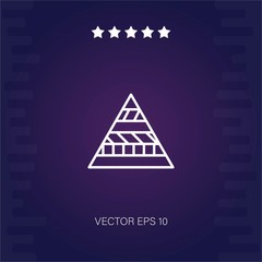 pyramid vector icon modern illustration