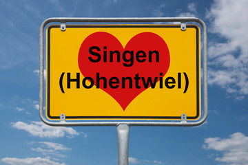 Ortstafel Singen (Hohentwiel)