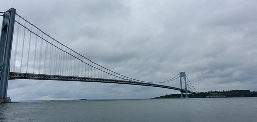 Verrazzano Bridge on a cloudy day