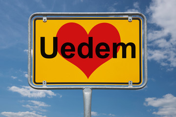 Ortstafel Uedem