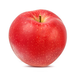 Fresh red apple isolated on white background with clipping path