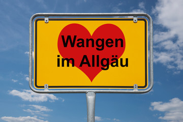 Ortstafel Wangen im Allgäu