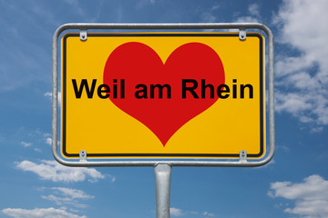 Ortstafel Weil am Rhein