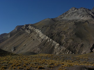 mountain landscape with blue sky