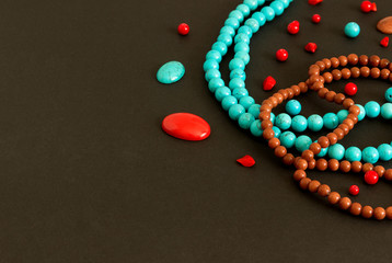 Beads for making jewelry. Needlework.