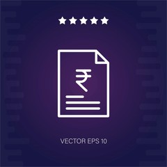 rupee vector icon modern illustration