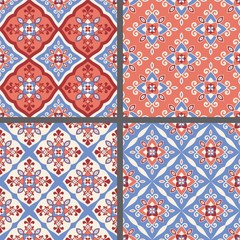
Four seamless vintage style patterns