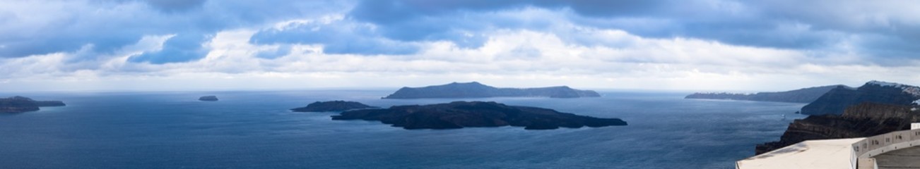 Panoramic view of Santorini, Greece