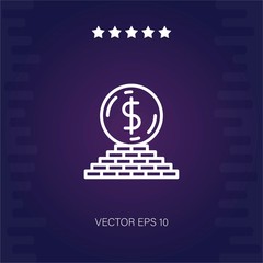 coin vector icon modern illustration