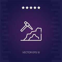 Mining vector icon modern illustration